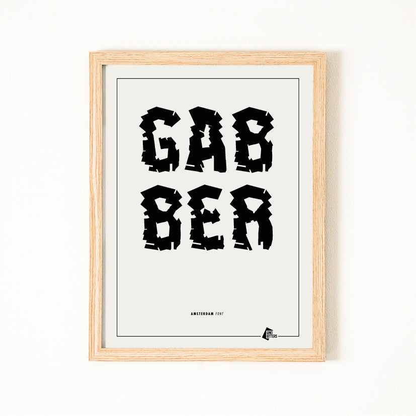 Letterposter GABBER