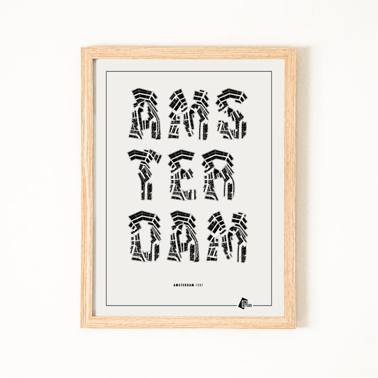 Letterposter AMSTERDAM